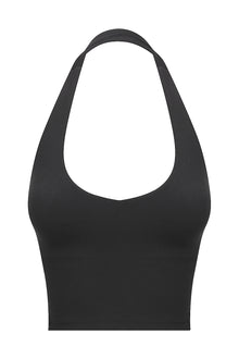 PEARL HALTER - BLACK