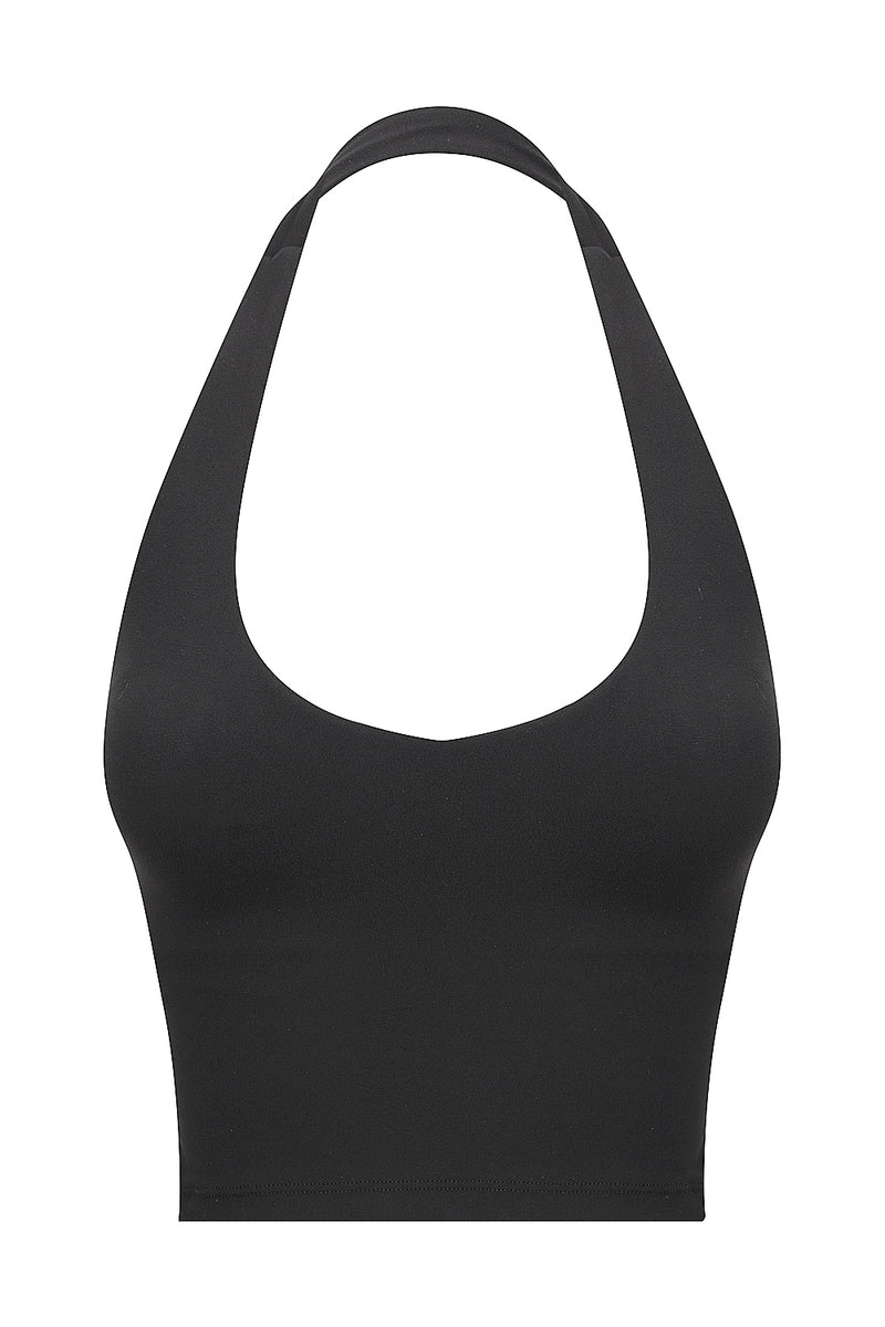 PEARL HALTER - BLACK